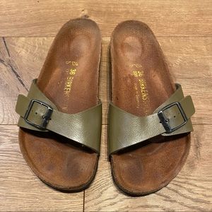 Birkenstock Madrid Birko - Flor slide in olive Size 36 / 6